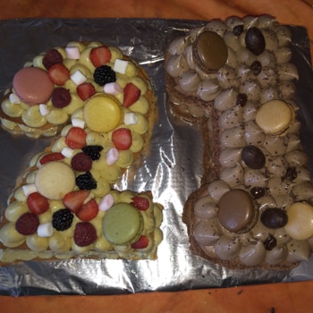 Anna - Number cake chocolat et fruits #