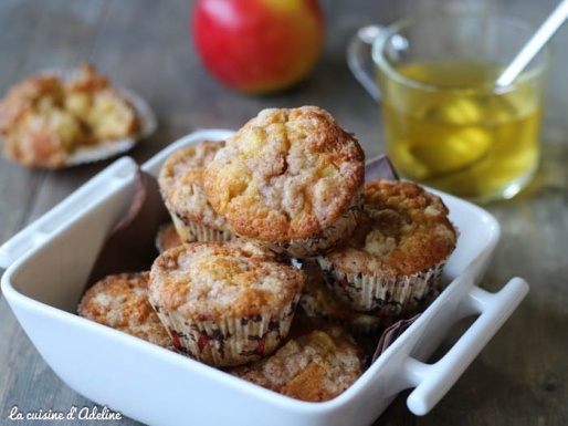 Muffins aux pommes streusel