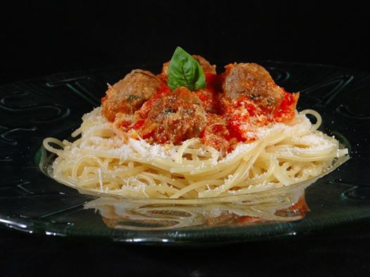 Spaghetti familial avec boulettes de dinde