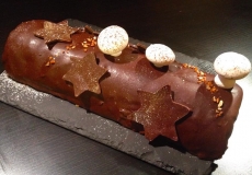 bûche glacée chocolat vanille