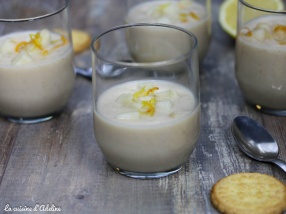 Soupe de poires aux agrumes en verrine