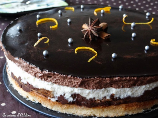 Entremet aux deux chocolats