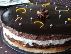 Entremet de Noël aux deux chocolats