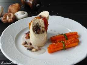 Ballotine de volaille champignons et foie gras