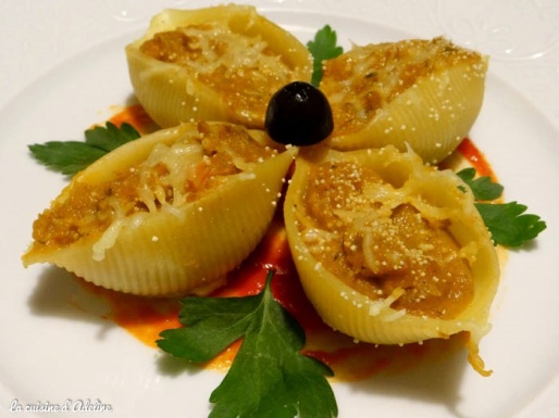 conchiglioni farcis aux légumes