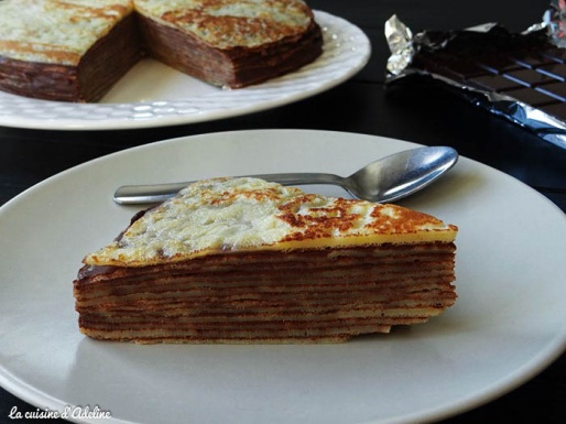 Gâteau de crepes au chocolat