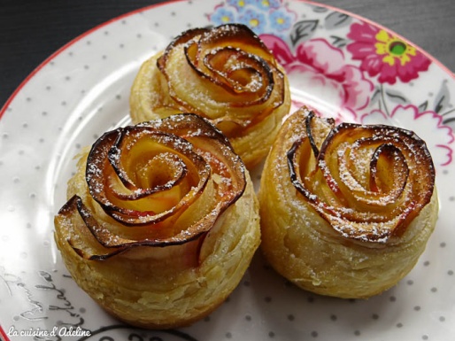 Roses feuilletées aux pommes - Recette vidéo