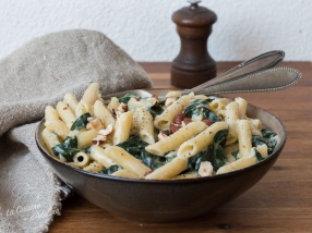 Risotto de penne épinards gorgonzola recette