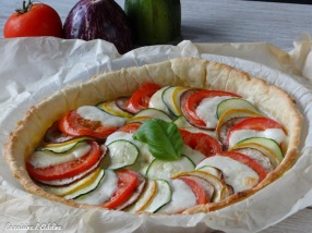 tarte aux légumes tomate moutarde mozzarella courgette recette