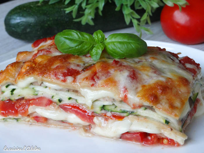 Lasagnes Vegetariennes Aux Courgettes Tomates Et Mozzarella La