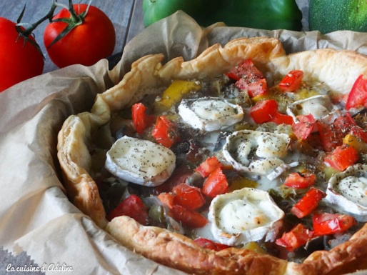 Tarte aux restes de ratatouille et chèvre