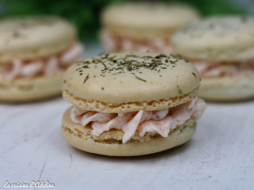 Macarons saumon fumé aneth citron