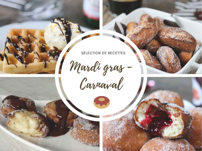 Sélection de recettes pour mardi gras - Beignets Gaufres Donuts