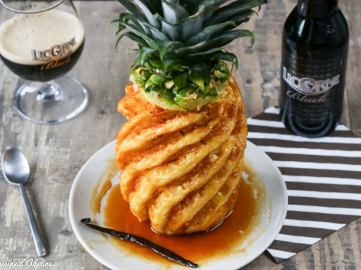 Ananas caramélisé à la bière recette