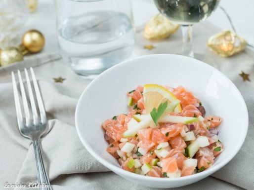 Tartare de saumon aux pommes recette rapide