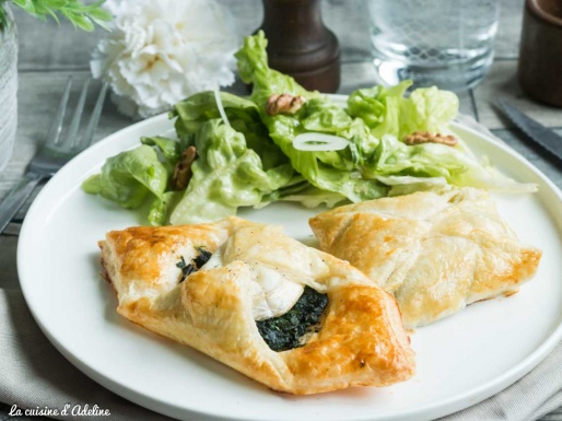 Feuilletés épinards et chèvre recette