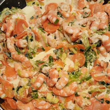 Audrey W - Crevettes sautées à la crème #