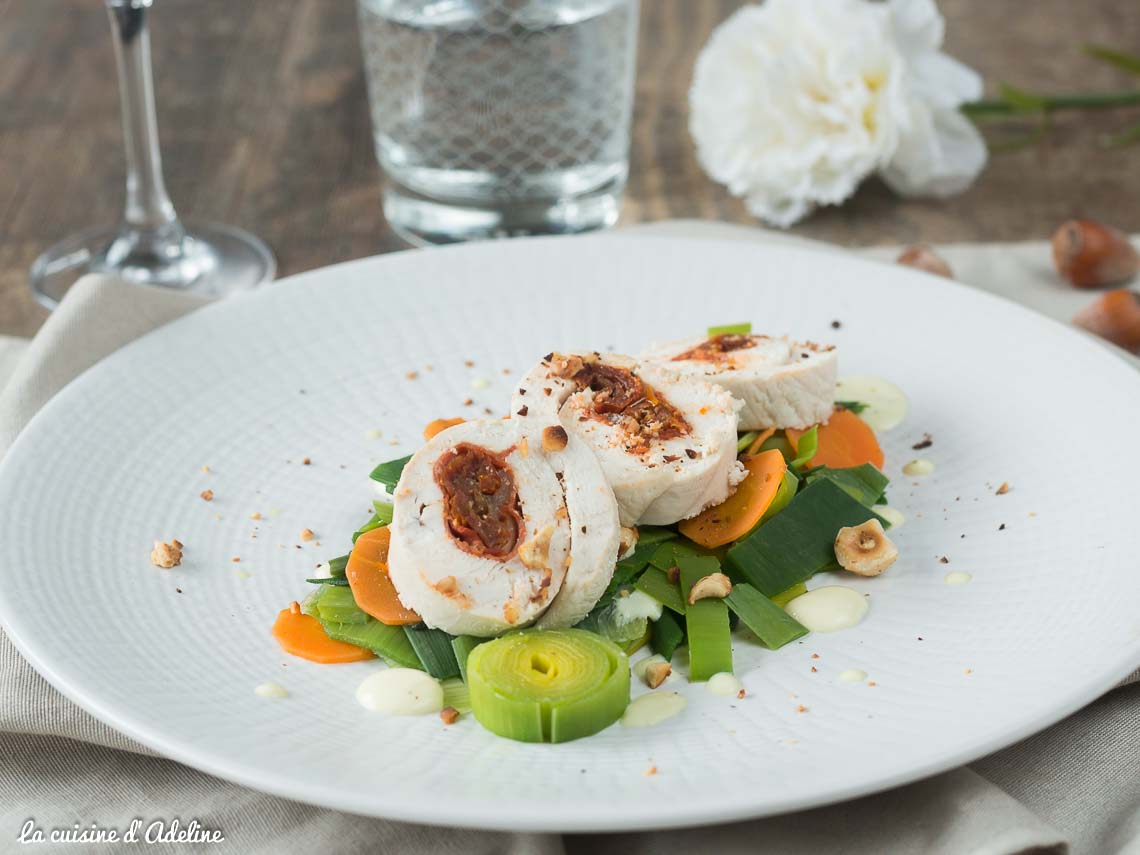 Papillotes de poulet à la moutarde en grains cuisson basse température