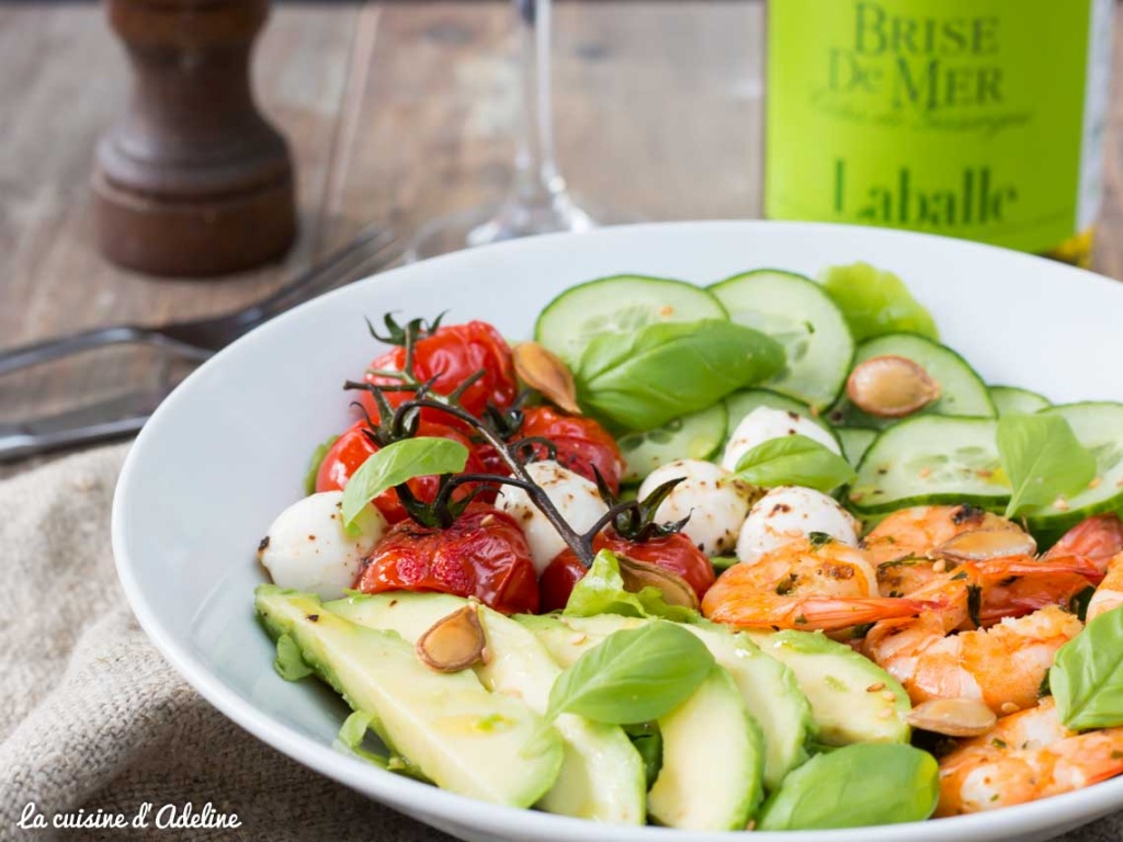 Salade avocat crevettes tomate et concombre recette facile