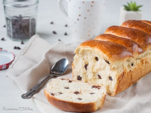 Brioche aux pépites de chocolat recette