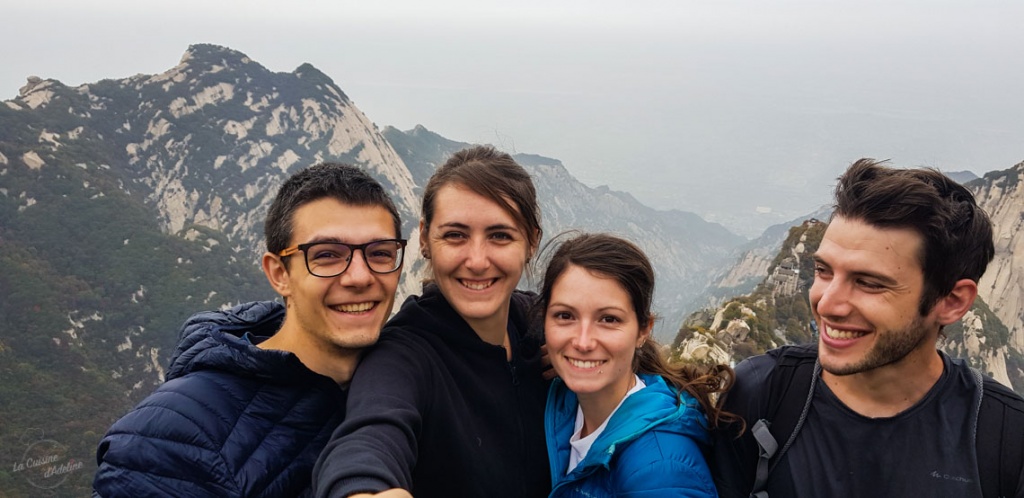 Mont Hua avec les copains Arnaud et Helene