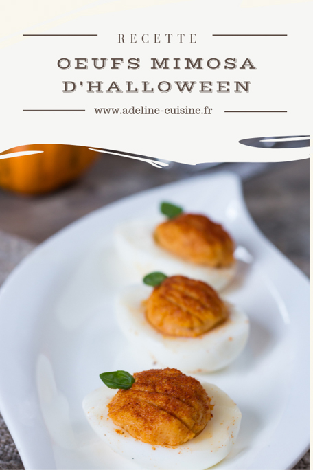 Oeuf mimosa Halloween recette Pinterest