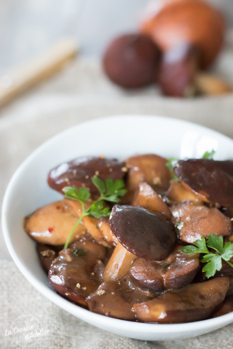 Poêlee de champignons sauce soja et balsamique