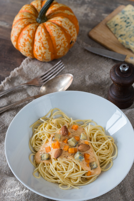 Spaghettis à la crème de courge recette