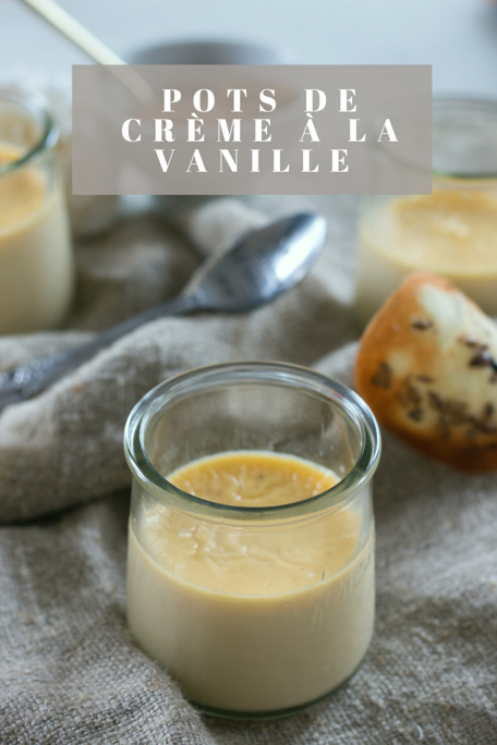 Pots de crème à la vanille recette Pinterest
