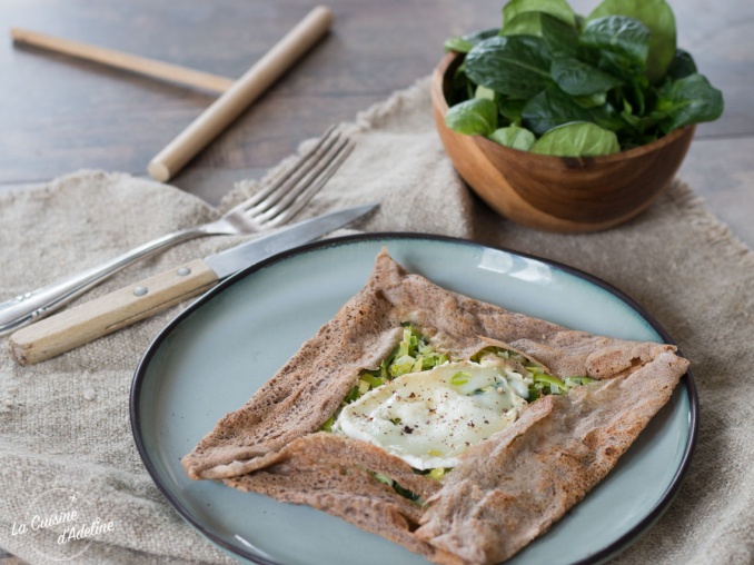 Galette de sarrasin poireau chèvre recette bretonne