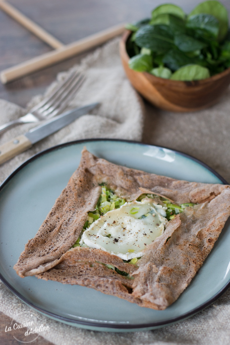 Galette de sarrasin poireau chèvre recette facile