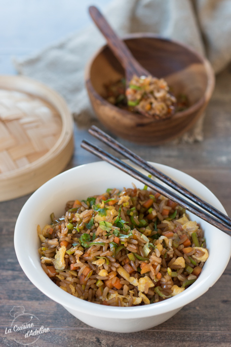 Riz sauté aux légumes recette asiatique