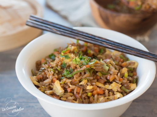 Riz sauté aux légumes sauce soja recette chinoise