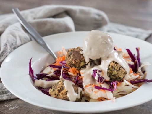 Boulettes de lentilles sauce tahini recette facile