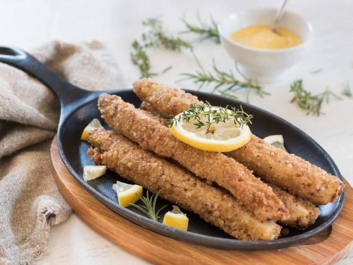 Asperges panées au parmesan recette