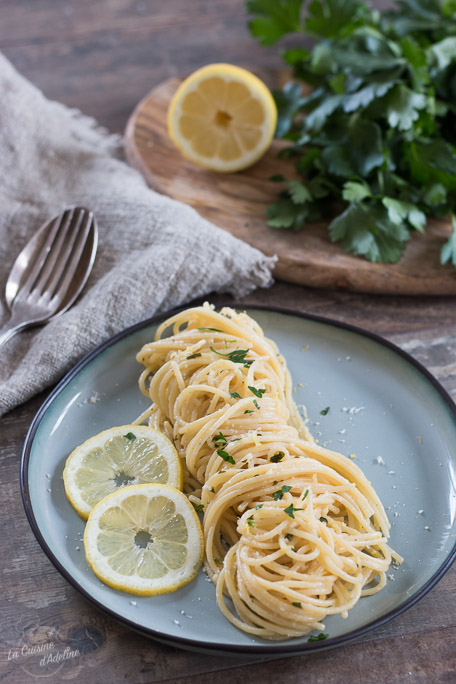Pasta al limone pâtes au citron recette italienne