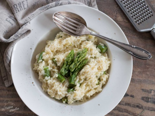 Risotto aux asperges vertes et parmesan recette