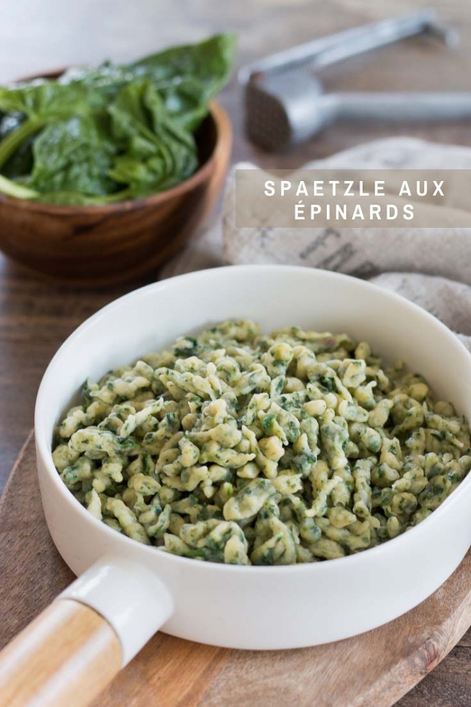 Spaetzle aux épinards recette Pinterest