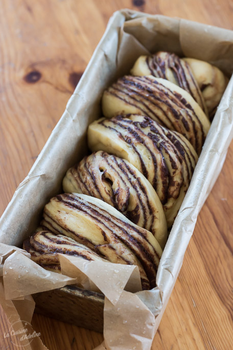 Babka au chocolat avant cuisson