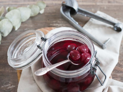 Cerises au sirop maison conserve