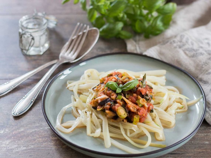 Spaghettis de côtes de blettes recette originale