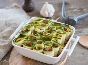 Cannellonis de courgette avant cuisson