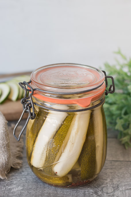 Courgettes au vinaigre recette de pickles