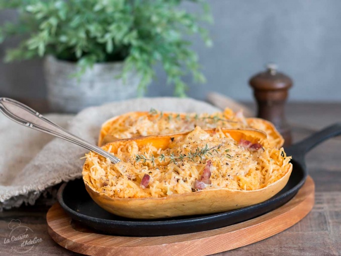 Courge spaghetti préparation