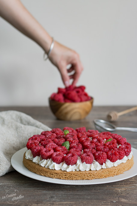 Tarte aux framboises originale