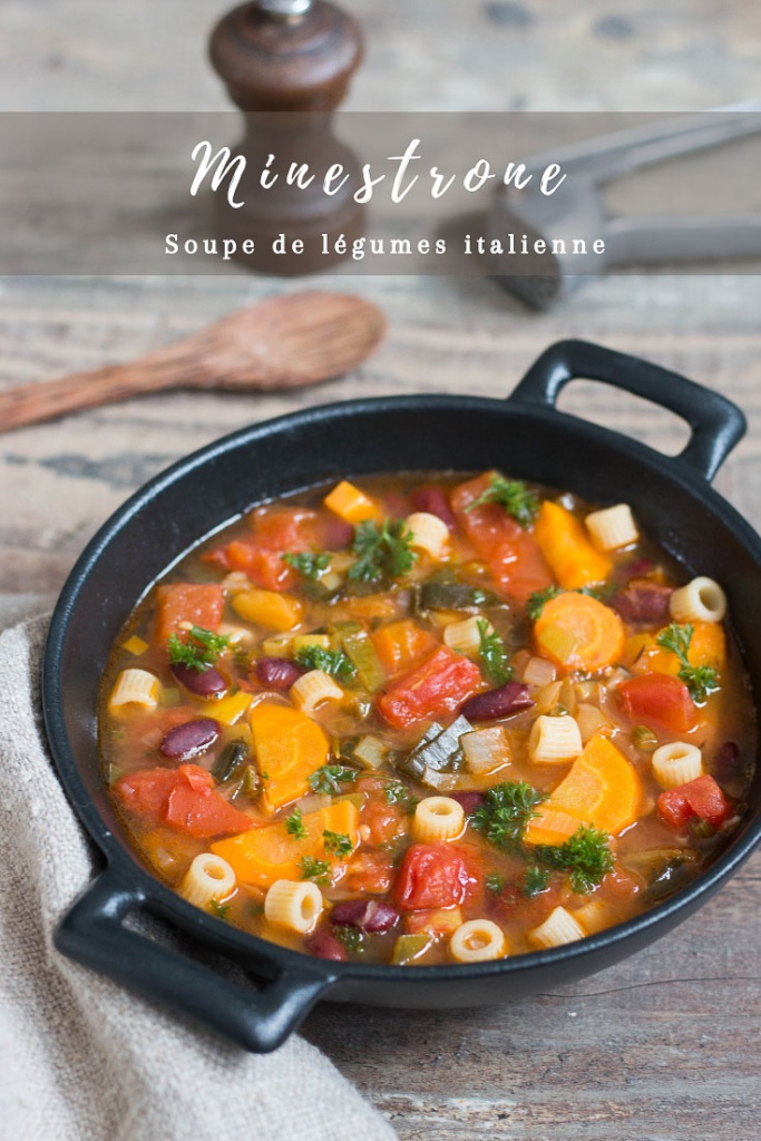 Minestrone soupe de légumes italienne recette Pinterest