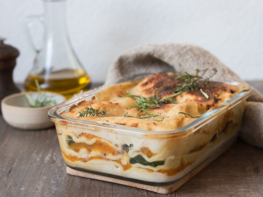 Lasagnes courge épinards chèvre recette