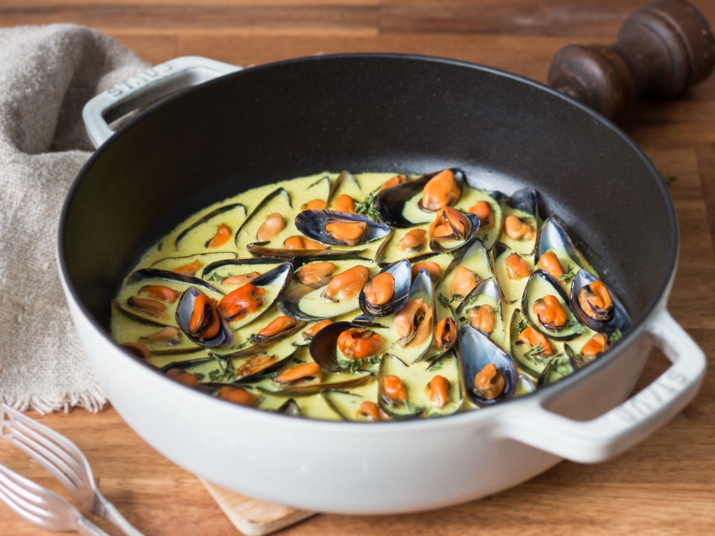 Moules au curry recette facile et rapide