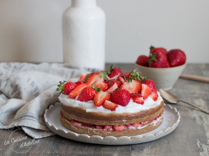 Gâteau sans sucre vanille fraises pour bébé recette